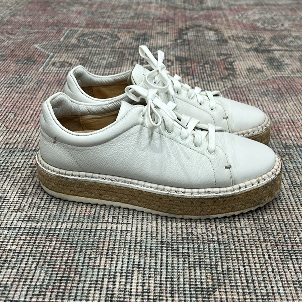 Rag & Bone Kent White Leather Espadrille Sneakers - Picture 7 of 12